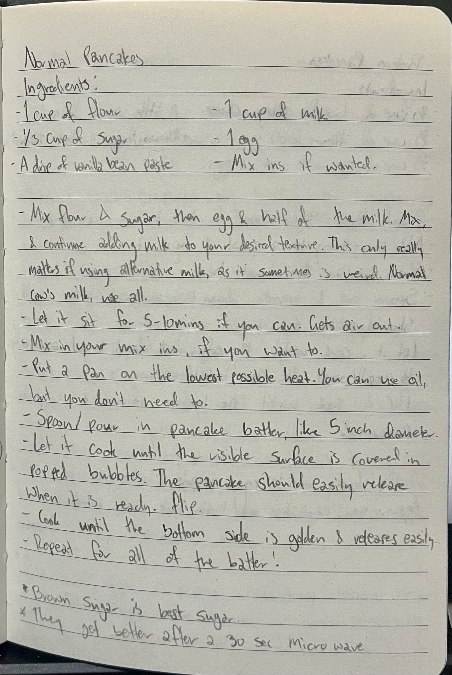 pancake recipe!